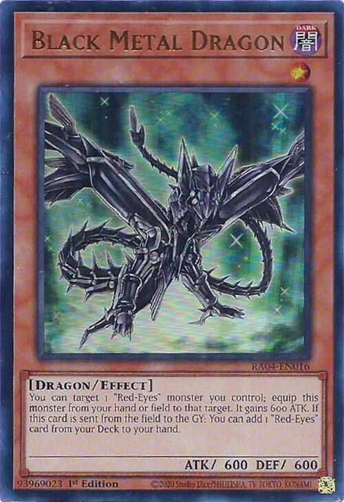 Black Metal Dragon (UR) RA04-EN016 card from Quarter Century Stampede