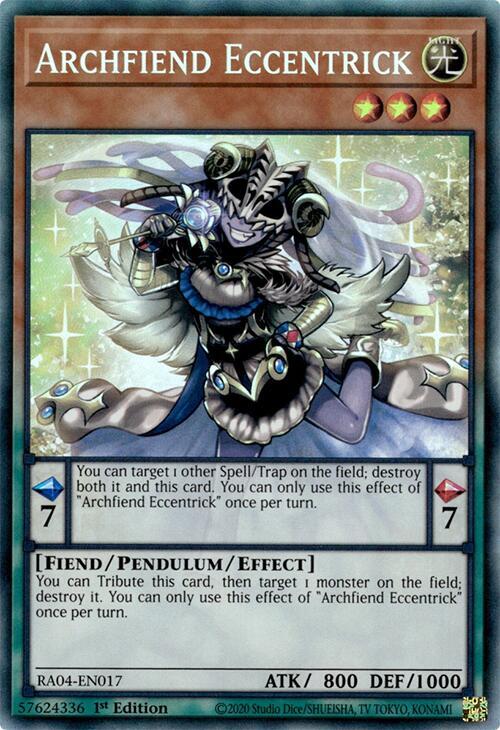 Archfiend Eccentrick (PCR) RA04-EN017 card from Quarter Century Stampede