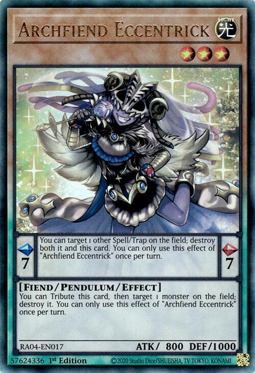 Archfiend Eccentrick (PUR) RA04-EN017 card from Quarter Century Stampede