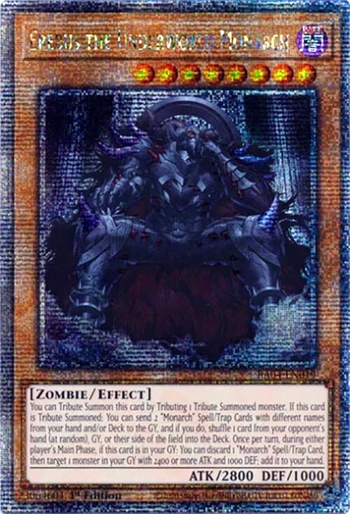 Erebus the Underworld Monarch (Quarter Century Secret Rare) RA04-EN019 card from Quarter Century Stampede