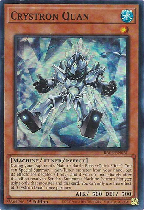 Crystron Quan RA04-EN021 card from Quarter Century Stampede