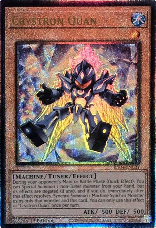 Crystron Quan (PUR) RA04-EN021 card from Quarter Century Stampede