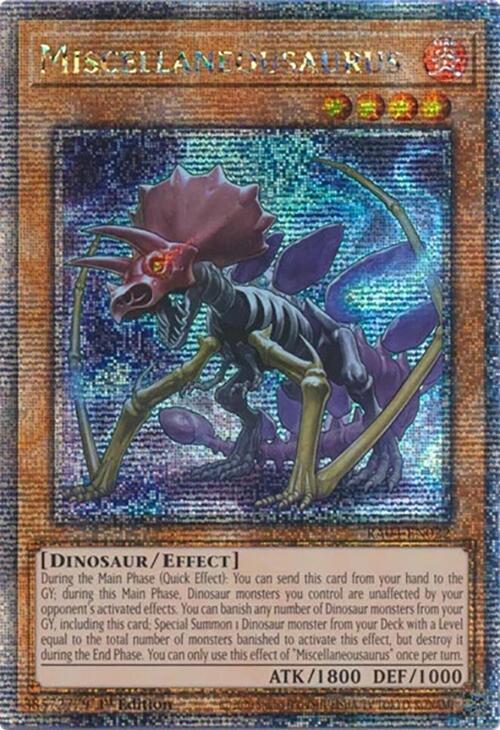 Miscellaneousaurus (Quarter Century Secret Rare) RA04-EN022 card from Quarter Century Stampede