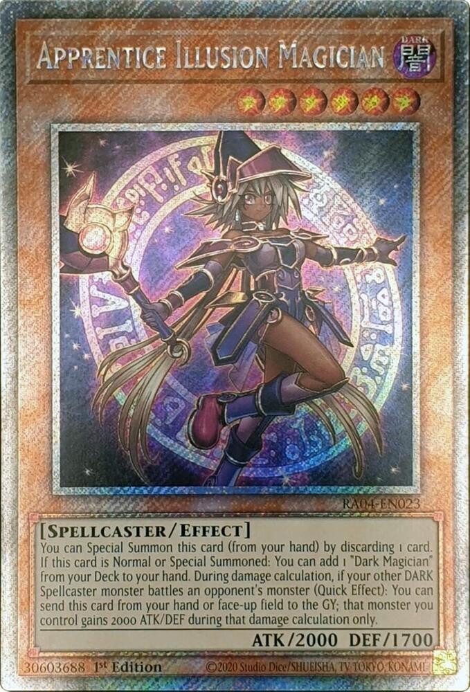 Apprentice Illusion Magician (Platinum Secret Rare) RA04-EN023 card from Quarter Century Stampede