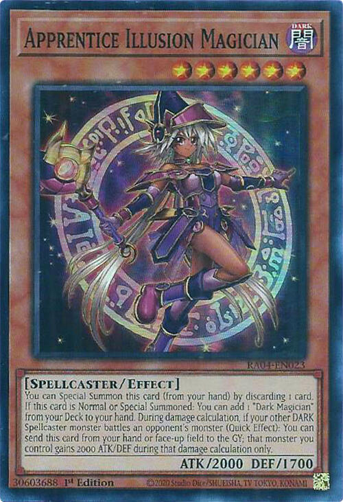 Apprentice Illusion Magician RA04-EN023 card from Quarter Century Stampede
