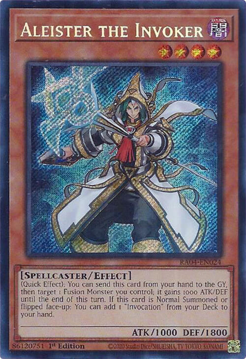 Aleister the Invoker (Alternate Art) (Secret Rare) RA04-EN024 card from Quarter Century Stampede