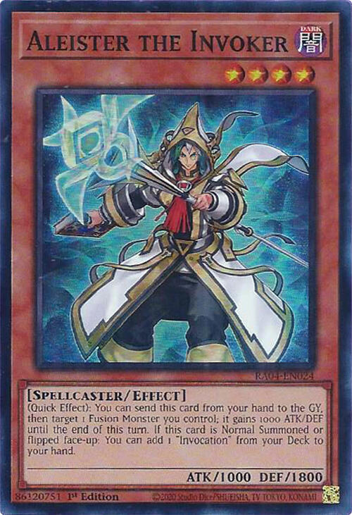 Aleister the Invoker (Alternate Art) RA04-EN024 card from Quarter Century Stampede
