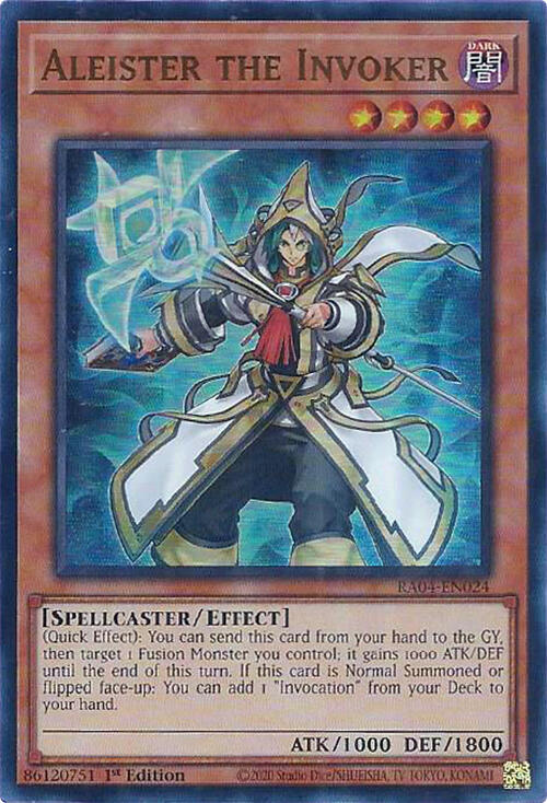 Aleister the Invoker (Alternate Art) (UR) RA04-EN024 card from Quarter Century Stampede