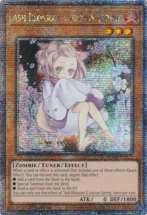 Ash Blossom & Joyous Spring (Alternate Art) (Quarter Century Secret Rare) RA04-EN025 card from Quarter Century Stampede