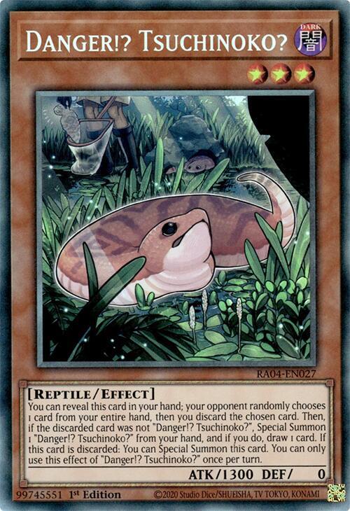 Danger!? Tsuchinoko? (PCR) RA04-EN027 card from Quarter Century Stampede