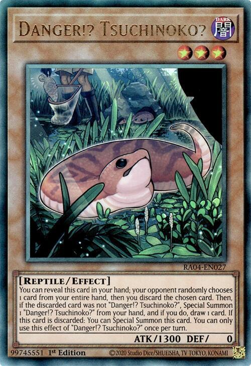 Danger!? Tsuchinoko? (PUR) RA04-EN027 card from Quarter Century Stampede