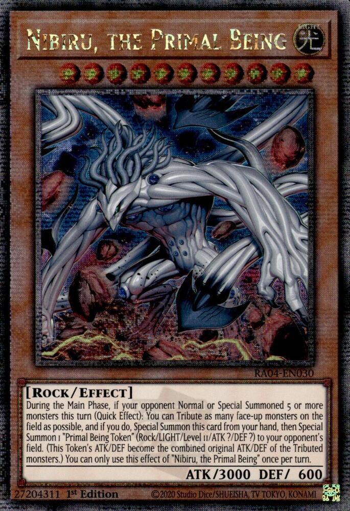 Nibiru, the Primal Being (New Art) (Quarter Century Secret Rare) RA04-EN030 card from Quarter Century Stampede