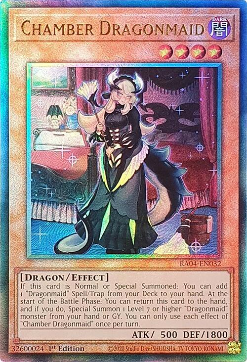 Chamber Dragonmaid (PUR) RA04-EN032 card from Quarter Century Stampede