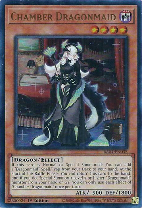 Chamber Dragonmaid (UR) RA04-EN032 card from Quarter Century Stampede