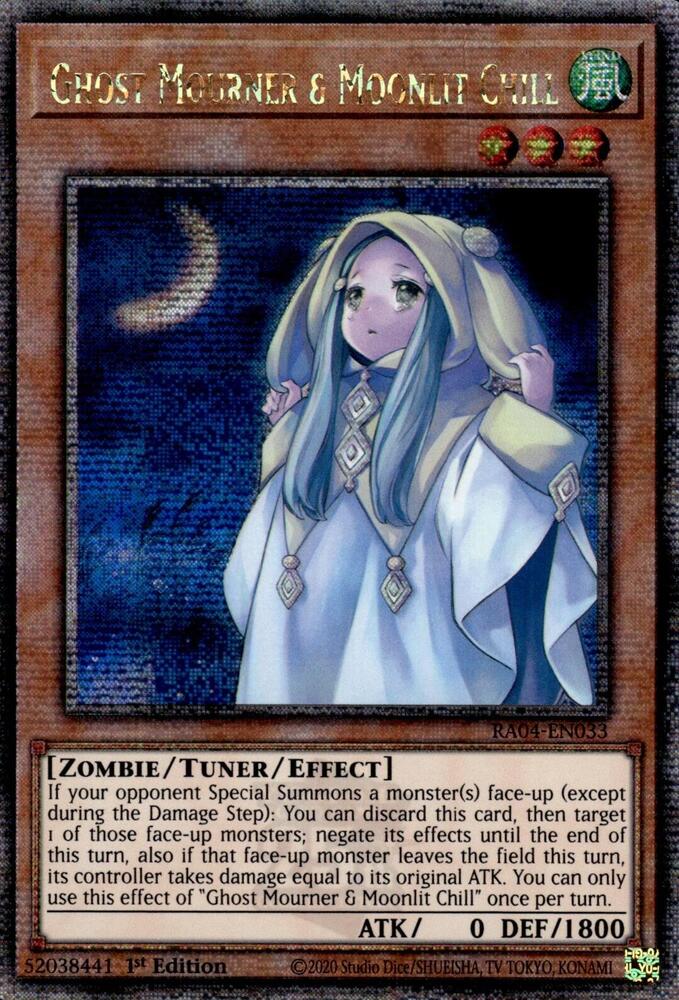 Ghost Mourner & Moonlit Chill (Quarter Century Secret Rare) RA04-EN033 card from Quarter Century Stampede