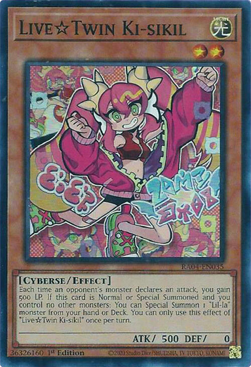 Live Twin Ki-sikil RA04-EN035 card from Quarter Century Stampede