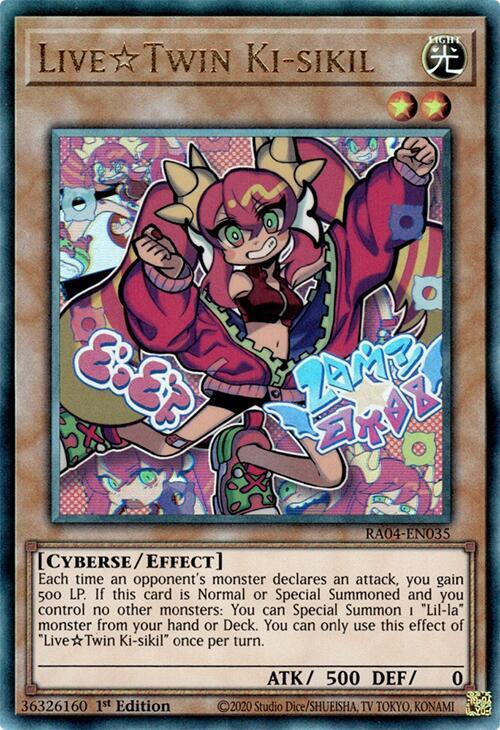 Live Twin Ki-sikil (PUR) RA04-EN035 card from Quarter Century Stampede