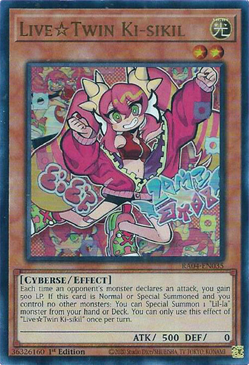 Live Twin Ki-sikil (UR) RA04-EN035 card from Quarter Century Stampede