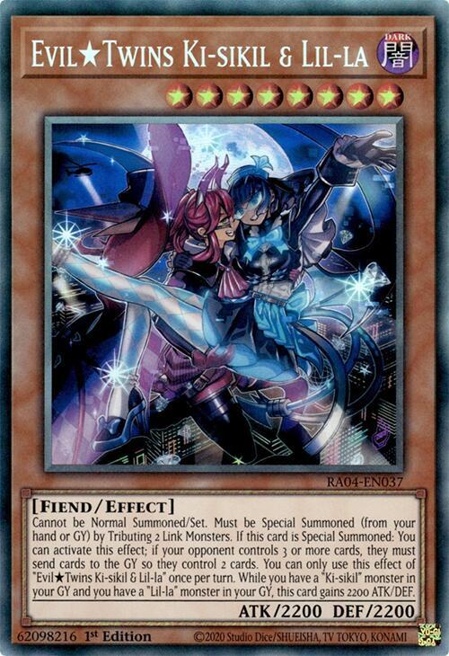 Evil Twins Ki-sikil & Lil-la (PCR) RA04-EN037 card from Quarter Century Stampede