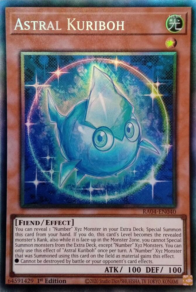 Astral Kuriboh (PCR) RA04-EN040 card from Quarter Century Stampede