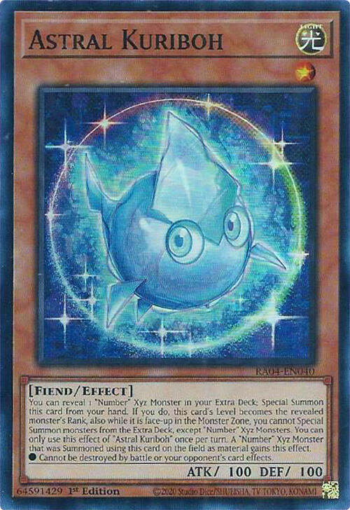 Astral Kuriboh RA04-EN040 card from Quarter Century Stampede