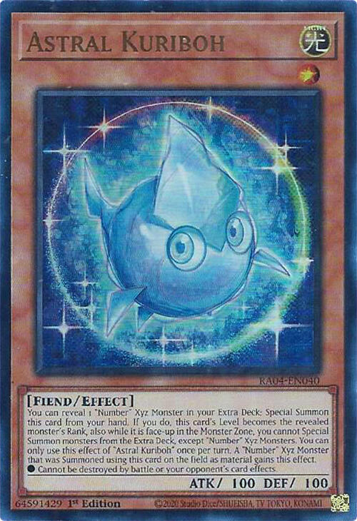 Astral Kuriboh (UR) RA04-EN040 card from Quarter Century Stampede