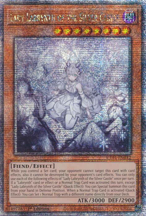 Lady Labrynth of the Silver Castle (New Art) (Quarter Century Secret Rare) RA04-EN042 card from Quarter Century Stampede