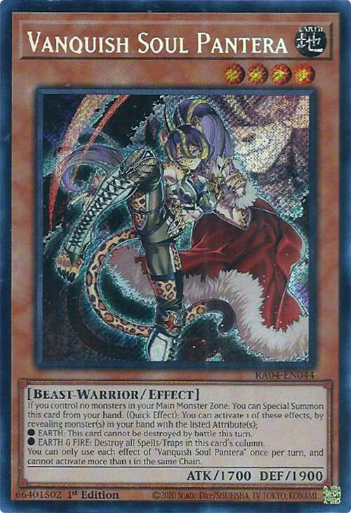 Vanquish Soul Pantera (Secret Rare) RA04-EN044 card from Quarter Century Stampede