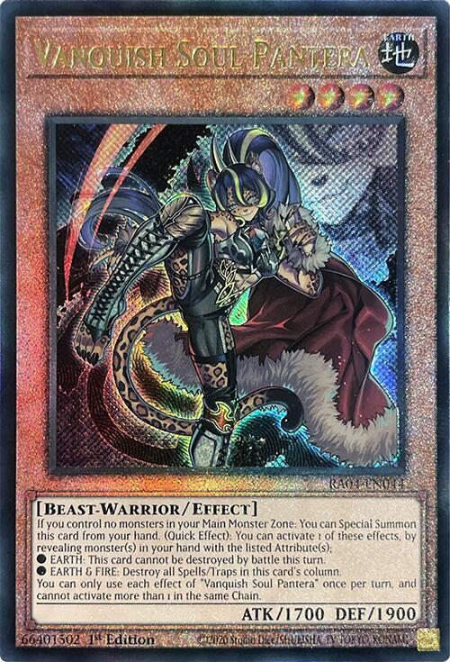 Vanquish Soul Pantera (PUR) RA04-EN044 card from Quarter Century Stampede