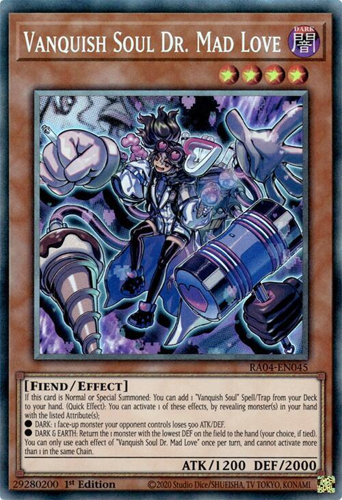 Vanquish Soul Dr. Mad Love (PCR) RA04-EN045 card from Quarter Century Stampede