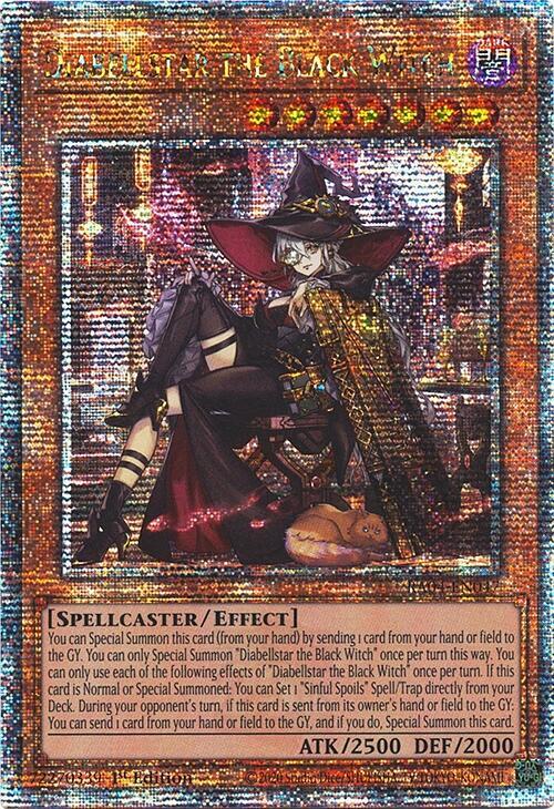 Diabellstar the Black Witch (New Art) (Quarter Century Secret Rare) RA04-EN047 card from Quarter Century Stampede