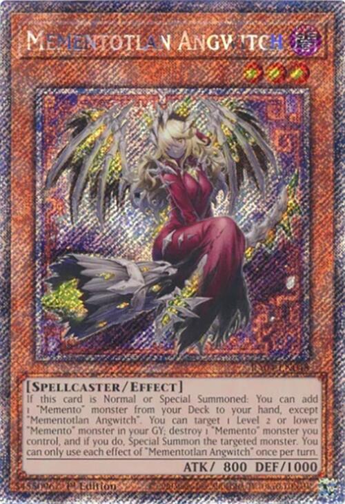 Mementotlan Angwitch (Platinum Secret Rare) RA04-EN048 card from Quarter Century Stampede