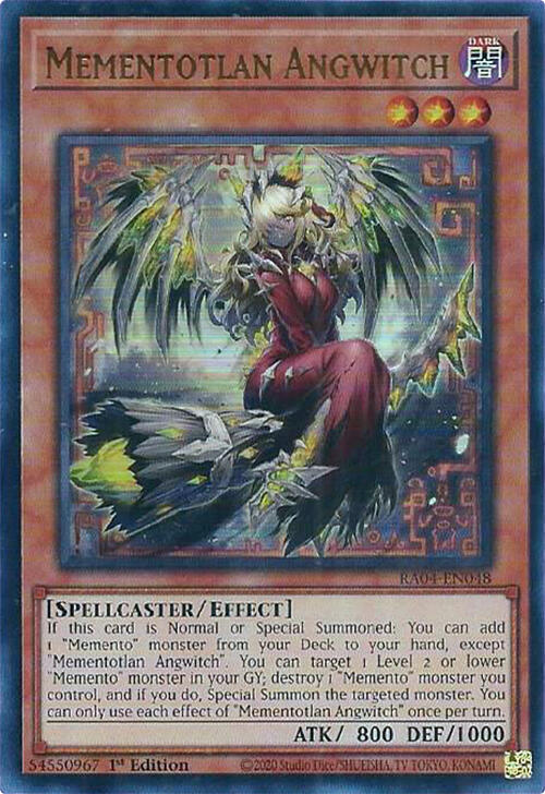 Mementotlan Angwitch (UR) RA04-EN048 card from Quarter Century Stampede