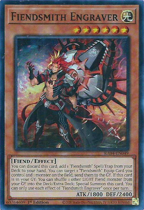 Fiendsmith Engraver RA04-EN049 card from Quarter Century Stampede
