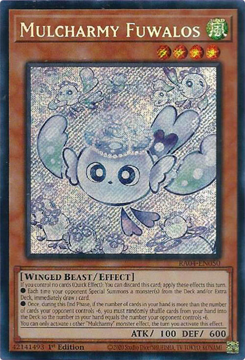Mulcharmy Fuwalos (Secret Rare) RA04-EN050 card from Quarter Century Stampede