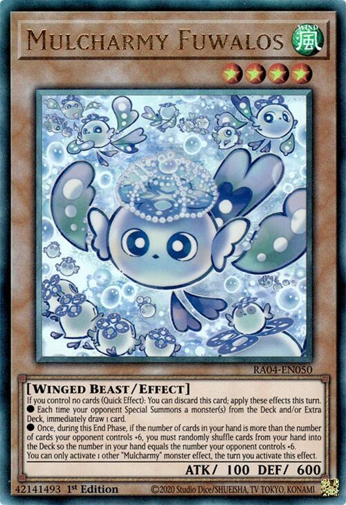 Mulcharmy Fuwalos (PUR) RA04-EN050 card from Quarter Century Stampede