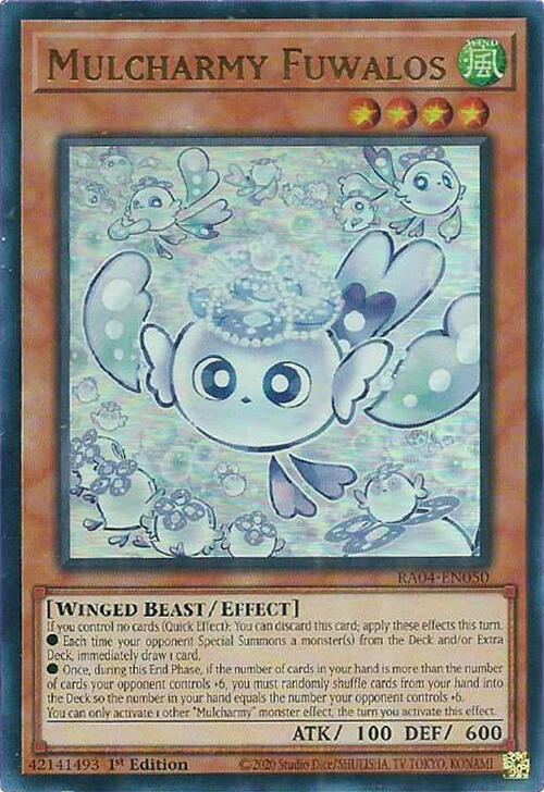 Mulcharmy Fuwalos (UR) RA04-EN050 card from Quarter Century Stampede