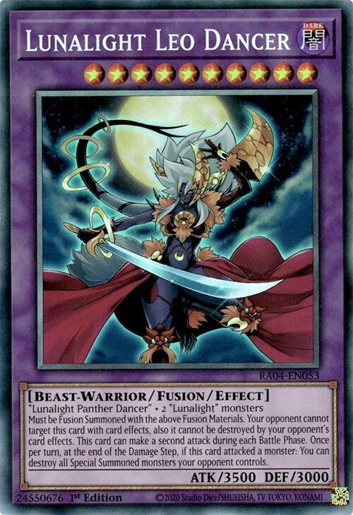 Lunalight Leo Dancer (PCR) RA04-EN053 card from Quarter Century Stampede