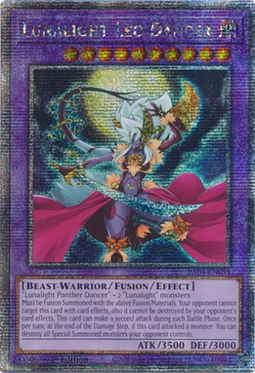 Lunalight Leo Dancer (Quarter Century Secret Rare) RA04-EN053 card from Quarter Century Stampede