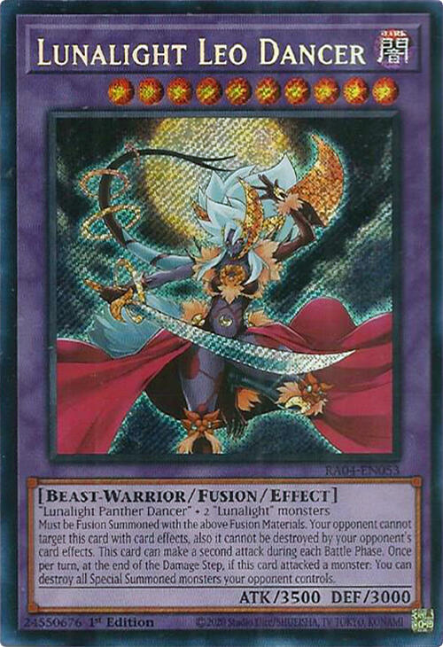 Lunalight Leo Dancer (Secret Rare) RA04-EN053 card from Quarter Century Stampede