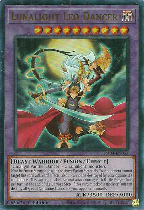 Lunalight Leo Dancer (UR) RA04-EN053 card from Quarter Century Stampede
