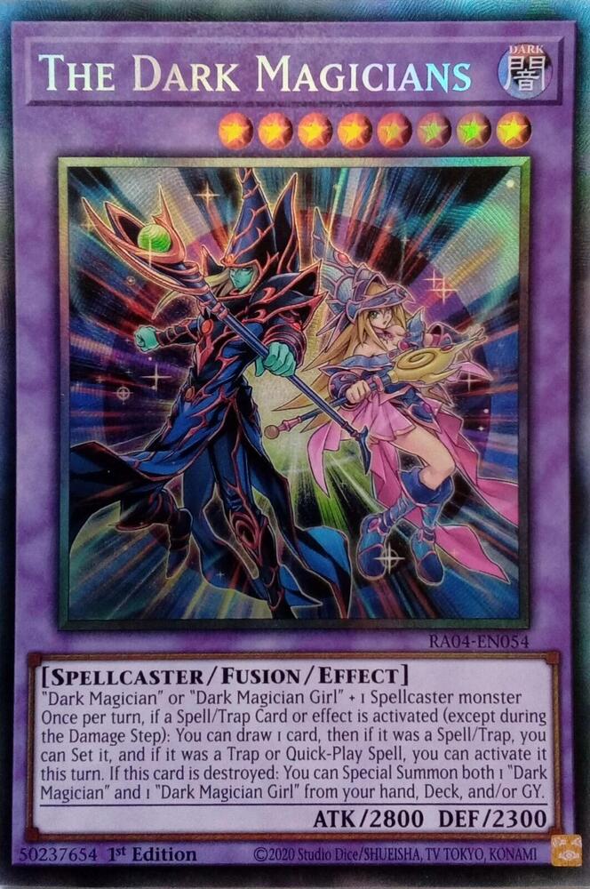 The Dark Magicians (PCR) RA04-EN054 card from Quarter Century Stampede