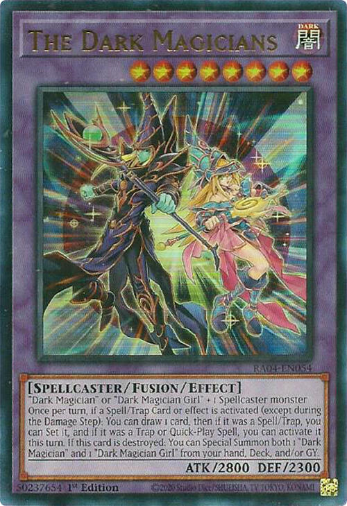 The Dark Magicians (UR) RA04-EN054 card from Quarter Century Stampede