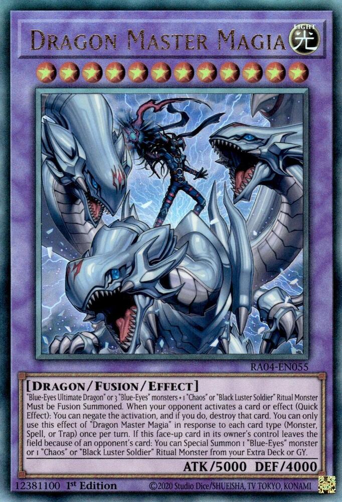 Dragon Master Magia (PUR) RA04-EN055 card from Quarter Century Stampede