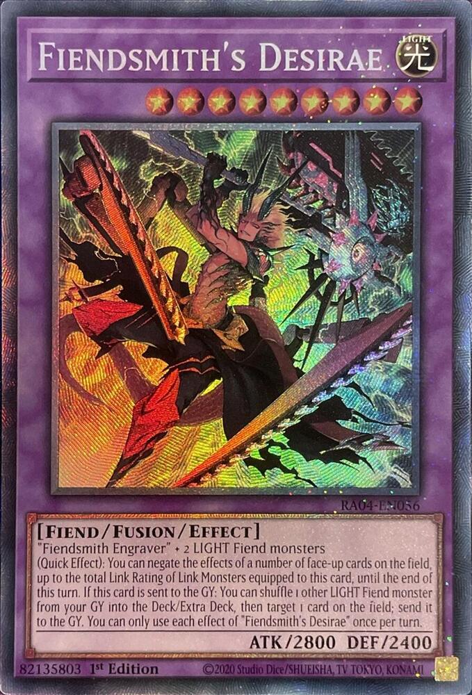 Fiendsmith's Desirae (PCR) RA04-EN056 card from Quarter Century Stampede