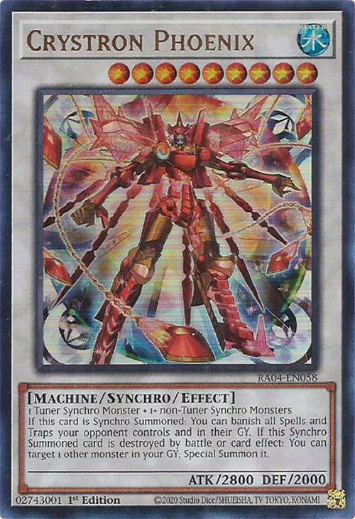 Crystron Phoenix (UR) RA04-EN058 card from Quarter Century Stampede