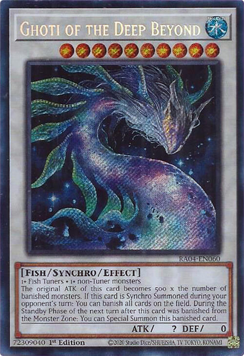 Ghoti of the Deep Beyond (Secret Rare) RA04-EN060 card from Quarter Century Stampede