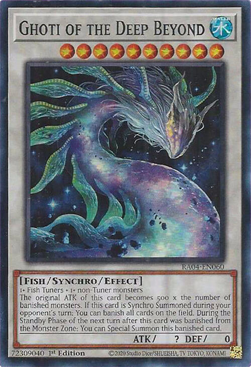 Ghoti of the Deep Beyond RA04-EN060 card from Quarter Century Stampede