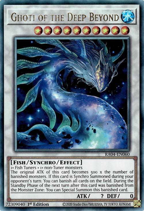 Ghoti of the Deep Beyond (PUR) RA04-EN060 card from Quarter Century Stampede