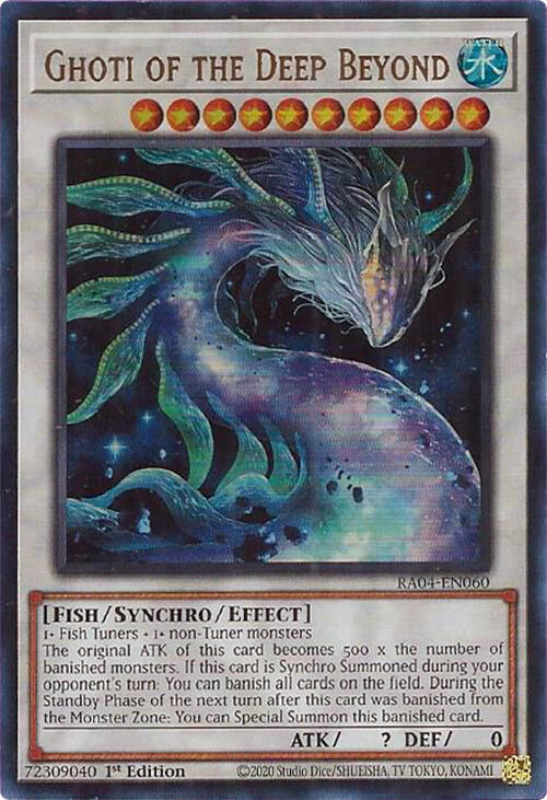 Ghoti of the Deep Beyond (UR) RA04-EN060 card from Quarter Century Stampede